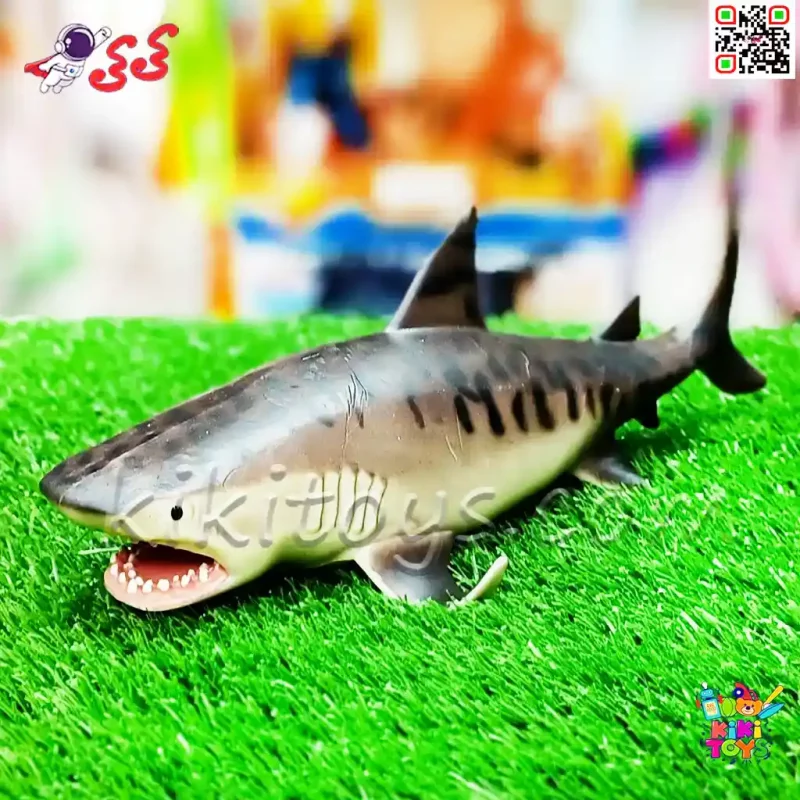 فیگور کوسه ببری اسباببازی حیوانات دریایی برند Animal Paradise مدل 1102