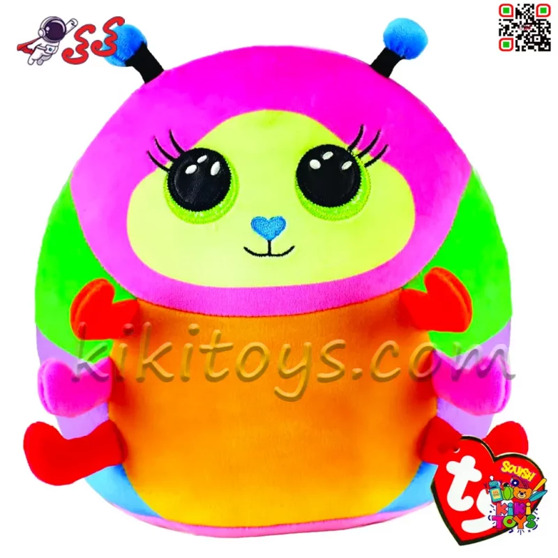 عروسک پولیشی اورجینال هزارپا رنگی| کوسن نرم 35 سانتی‌متری مدل TY