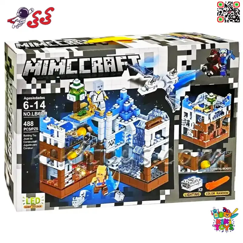 لگو ماینکرافت خانه سازی با اژدهای سفید 488 قطعه با 2 مینی‌فیگور LB608