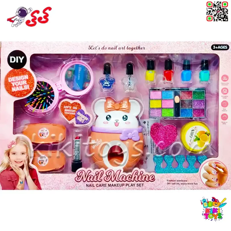 استمپر ناخن و ست آرایشی اورجینال دخترانه مدل Nail salon play set 862
