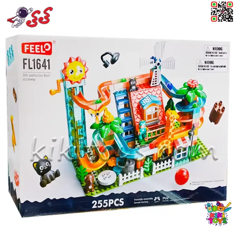 لگو دوپلو شهربازی با آسانسور و سرسره توپ  قطعه درشت FL1641