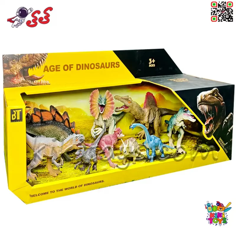 فیگور دایناسور پارک ژوراسیک اسباب بازی ست 9 عددی باغ وحش Dinosaur World BT1988
