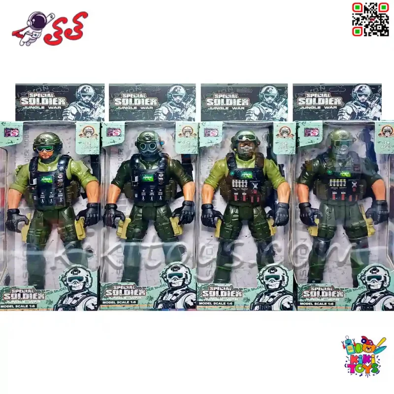 اکشن فیگور مفصلی سرباز نیروی ضربت و جنگی با تفنگ مدل 89103 DESERT TASK FORCE