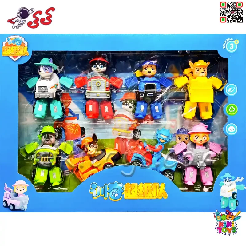 فیگور سگ‌های نگهبان رباتی تبدیل شونده با فرمانده رایدر | ست 8 عددی Paw Patrol 599135