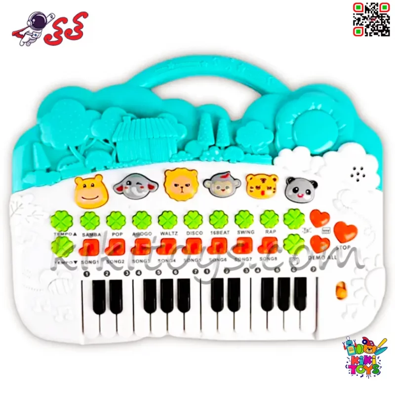 پیانوی موزیکال حیوانات مدل CY-8008B همراه با افکت صوتی، مناسب کودکان ۱۲ ماه به بالا