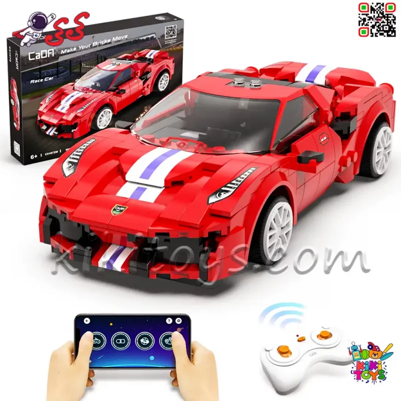 لگو تکنیک ماشین فراری مدل Ferrari 488 برند CaDA کد C51072W – سوپر اسپرت کنترلی با ریموت و اپلیکیشن موبایل