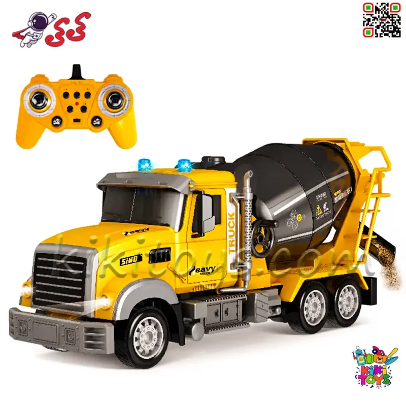 ماشین میکسر بتن کنترلی ۱۱ کاناله مدل QH9001، موزیکال، چراغ‌دار، ریموت کنترل حرفه‌ای 2.4GHz