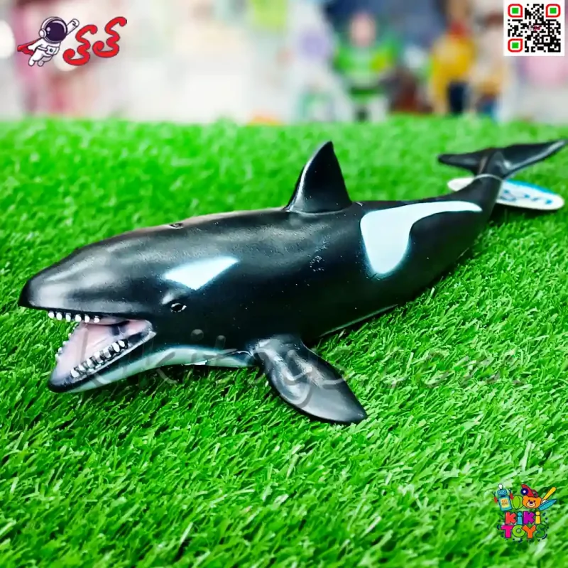 فیگور نهنگ قاتل اورکا حیوانات دریایی اسباب بازی سیلیکونی نرم Orca Whale