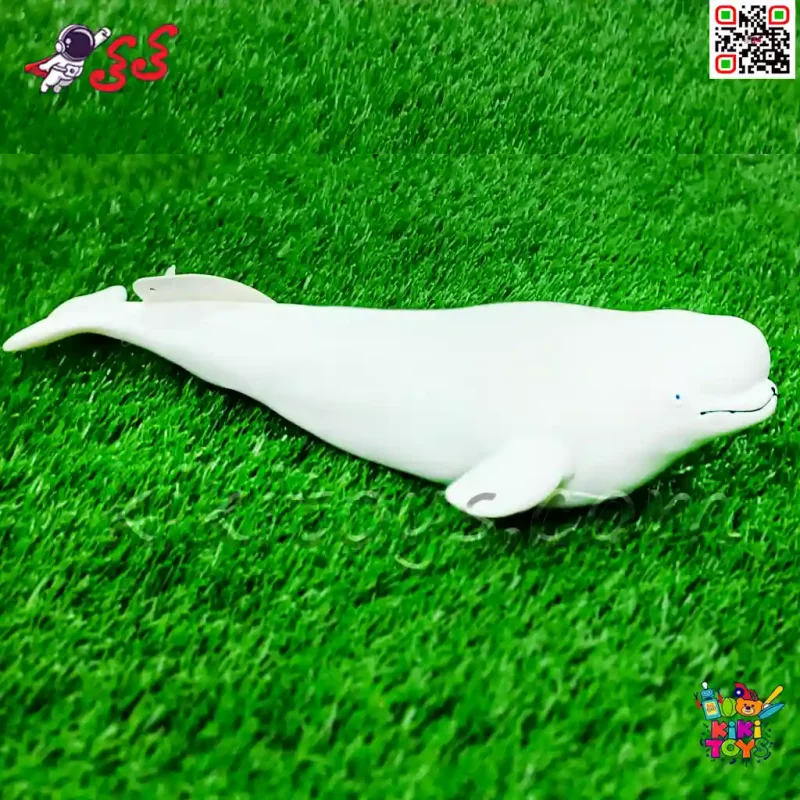 فیگور نهنگ سفید بلوگا حیوانات دریایی اسباب بازی سیلیکونی نرم Beluga Whale