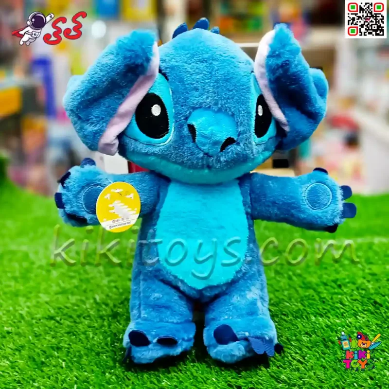 عروسک پولیشی استیچ گوش پمپی آبی – عروسک بامزه با گوش متحرک، نرم و ضد حساسیت 30 سانتی