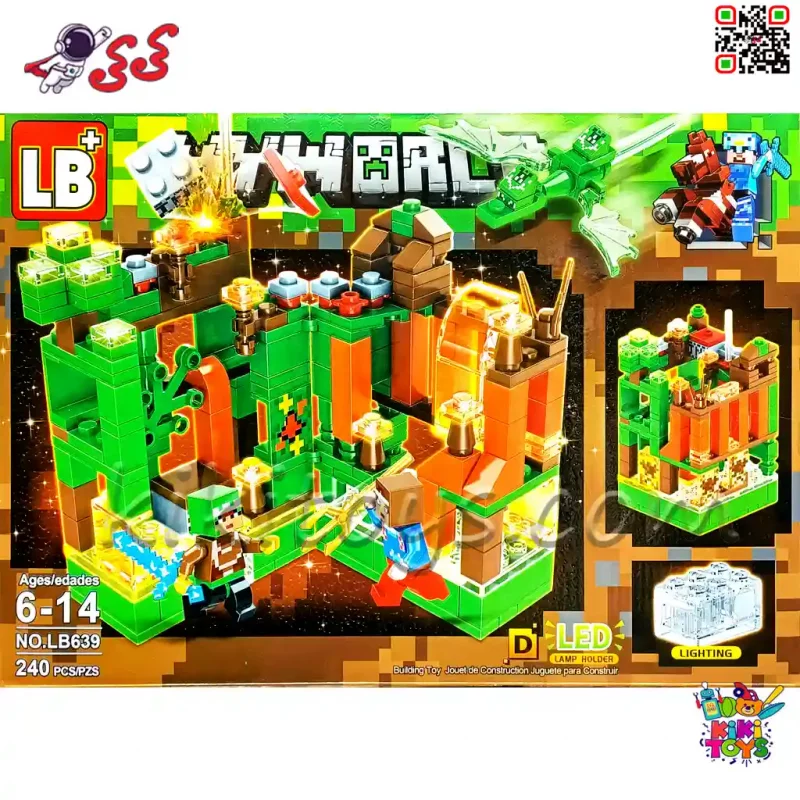 لگو ماینکرافت خانه سازی و اژدهای سبز با 2 مینی‌فیگور LB639D