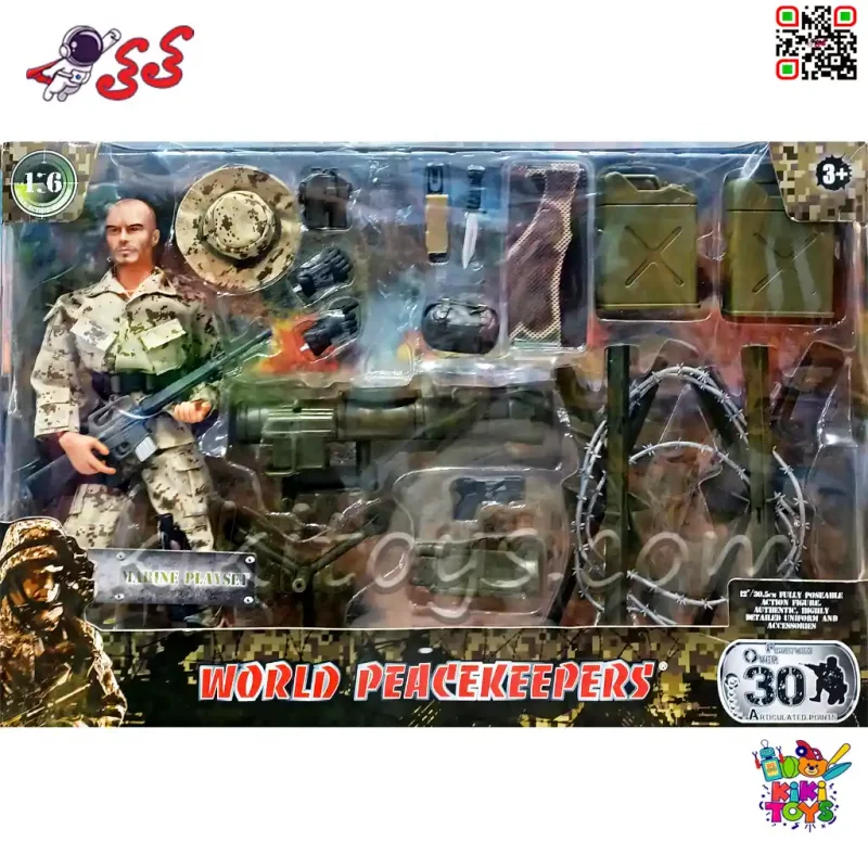 اکشن فیگور سرباز جنگی با تجهیزات کامل و خمپاره‌انداز – M&C TOY مدل World Peacekeepers 90601