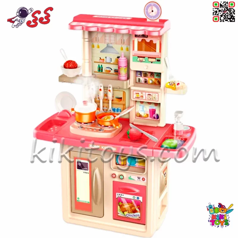 اسباب‌بازی آشپزخانه کودک با اجاق گاز، شیر آب و پخش بخار مدل Kitchen 86t