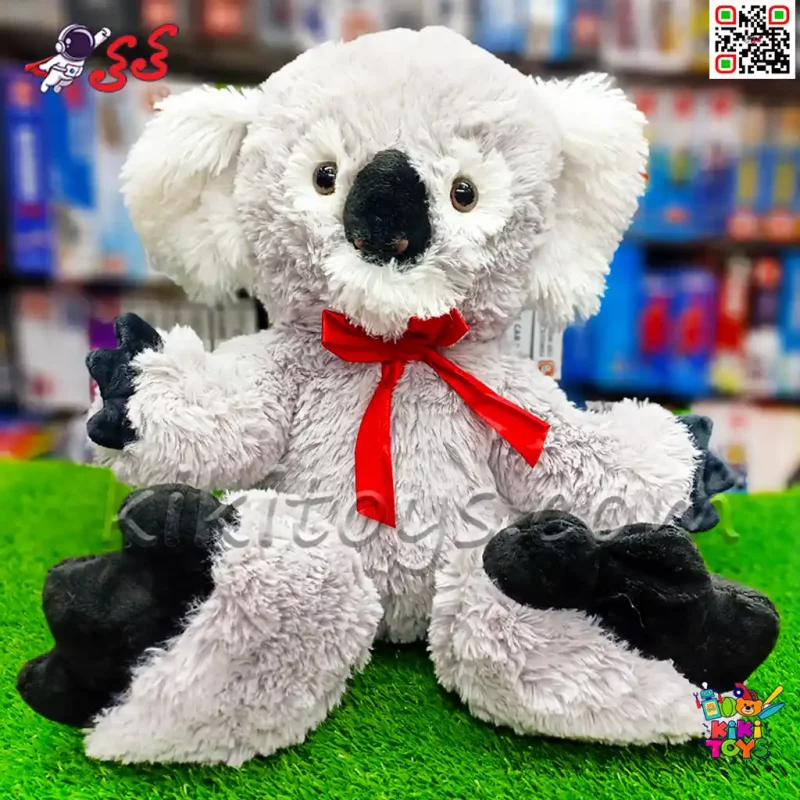 عروسک پولیشی کوالا خاکستری ۵۰ سانتیمتری - چشم تیلهای، نرم و مناسب هدیه