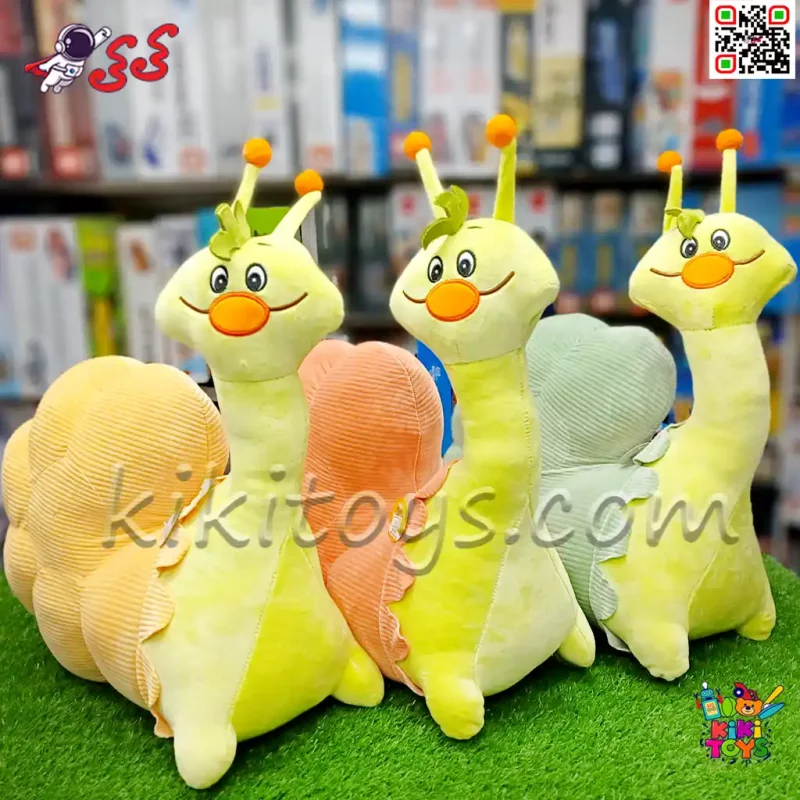 عروسک پولیشی حلزون فانتزی خندان - سایز بزرگ، نرم و بغل‌کردنی