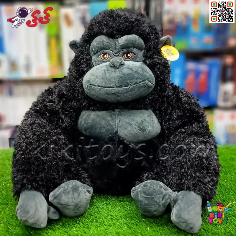 عروسک پولیشی گوریل سیاه – نرم، بزرگ و بغل‌کردنی