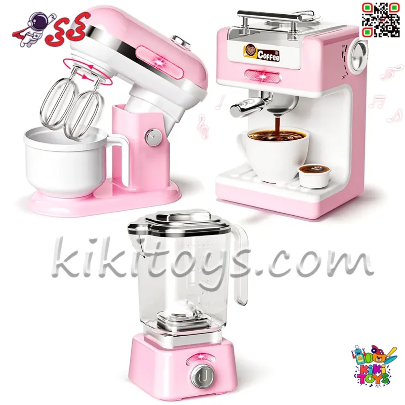 ست لوازم آشپزخانه اسباب‌بازی کودک 3 عددی مدل MODERN KITCHEN 8058 – قهوه ساز، همزن و مخلوط‌کن