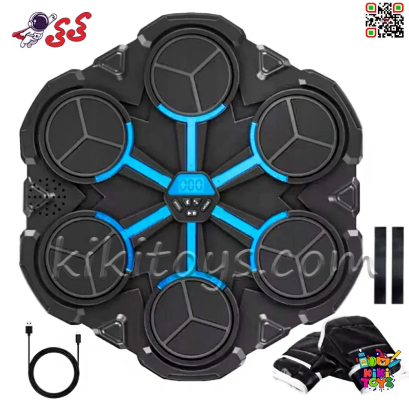 دستگاه بوکس دیجیتال اسباب‌بازی ۶ نقطه‌ای مشکی با بلوتوث مدل Music Boxing 3670