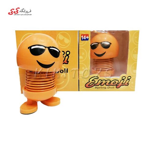 اسباب بازی ایموجی فنری اورجینال طرح عینک Emoji spring doll