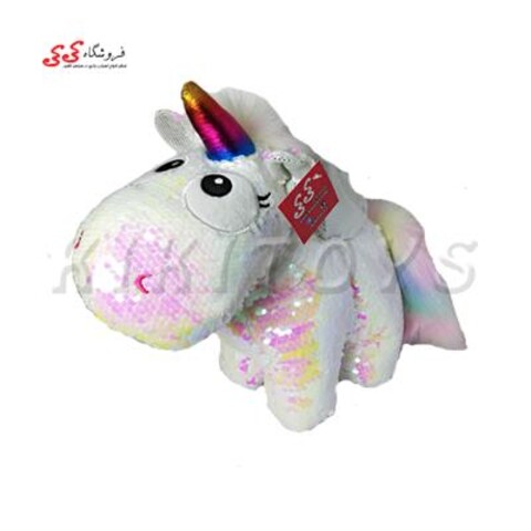 عروسک پولیشی اسب تک شاخ بالدار پولکی plush toys unicorn
