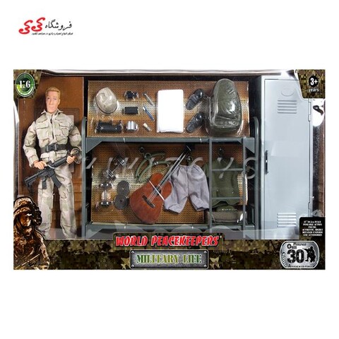 اکشن فیگور سرباز با گیتار و تجهیزات نظامی برند 90614B ام اند سی