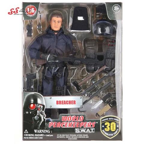 اکشن فیگور سرباز ضد شورش با تجهیزات نظامی 90196F برند ام اند سی