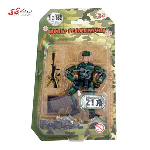 اکشن فیگور سرباز کوچک با تجهیزات نظامی برند ام اند سی WORLD PEACEKEEPERS