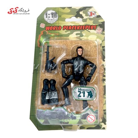 اکشن فیگور سرباز کوچک با تجهیزات نظامی برند ام اند سی
