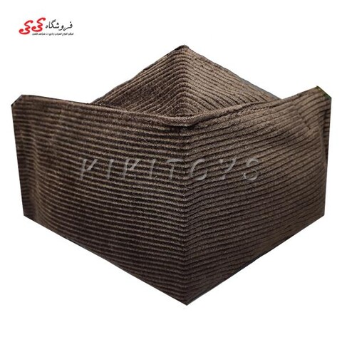 ماسک صورت سه بعدی پارچه ای سه لایه قهوه ای کبریتی