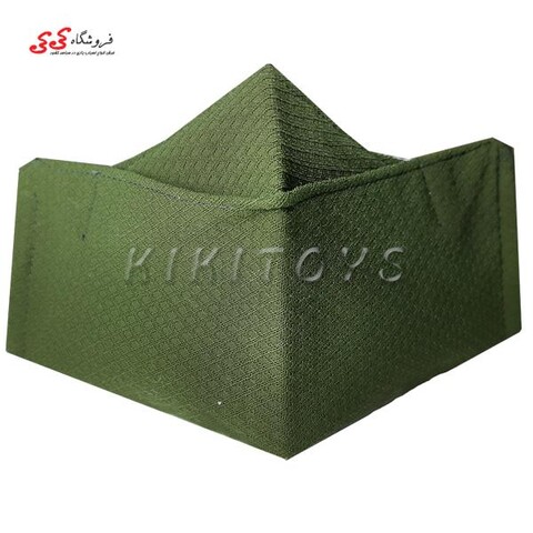 ماسک صورت سه بعدی پارچه ای سه لایه سبز طرح دار