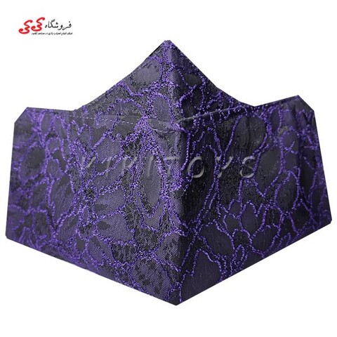 ماسک صورت سه بعدی پارچه ای سه لایه مشکی بنفش