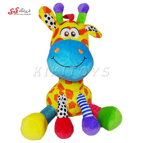 عروسک پولیشی نوزادی زرافه رنگی
