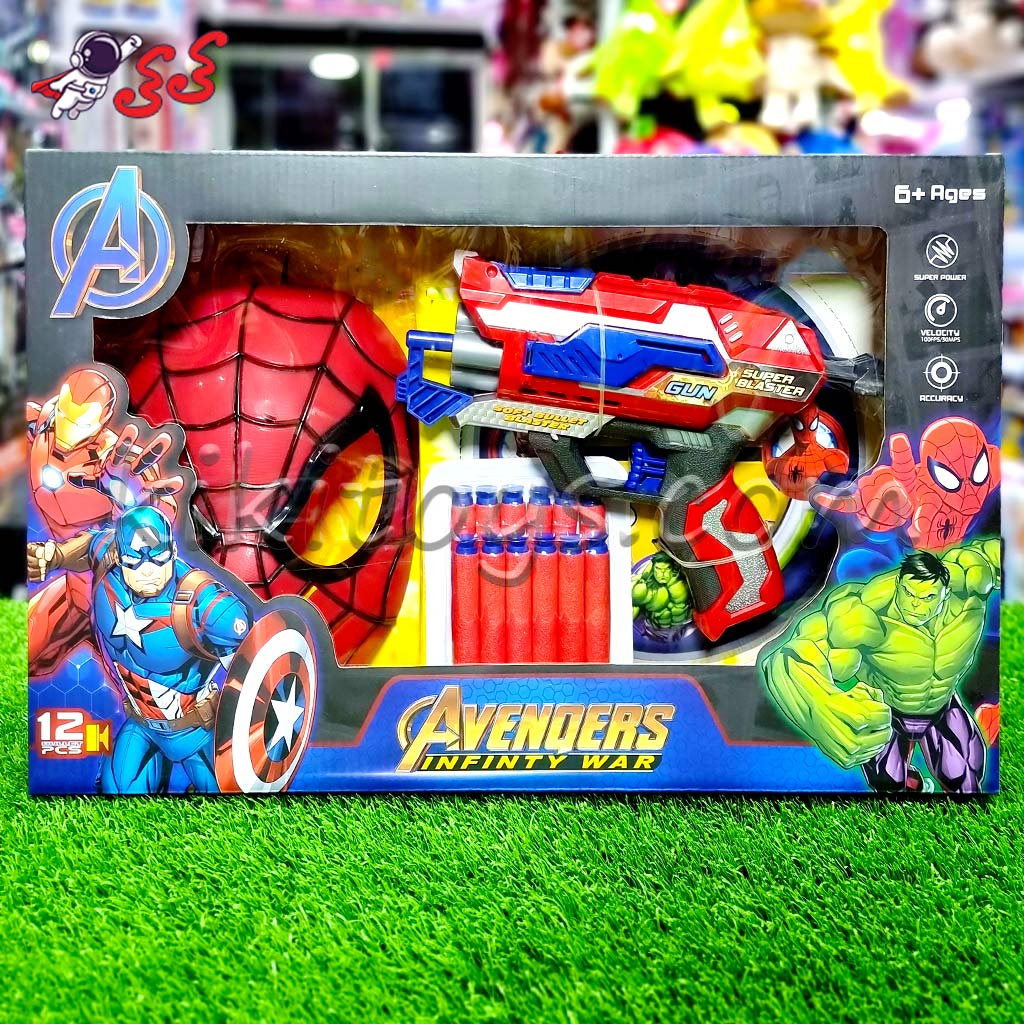 اسباب بازی تفنگ اسپایدرمن تیر اسفنجی Spider Man SB514