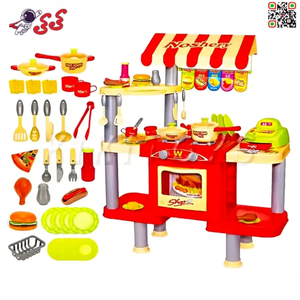 اسباب بازی ست فروشگاه فست فود بزرگ FAST FOOD SHOP 008-33