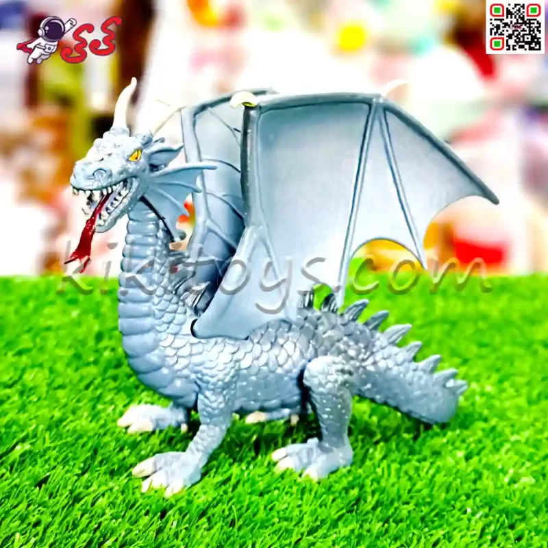 فیگور اژدهای بالدار خاکستری اسباب بازی DINOSAUR WORLD 7001