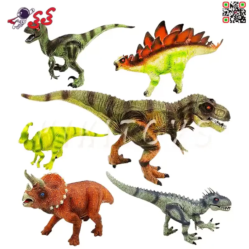 اسباب بازی فیگور دایناسور مدل ژوراسیک موزیکال بسته بندی ست 6 عددی DINOSAUR PLAYS SET 11006
