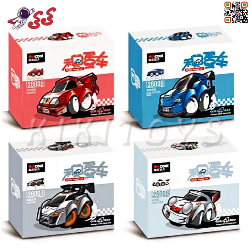 لگو تکنیک ماشین عقب کش ست 4 عددی دکول DECOOL 26005-26008