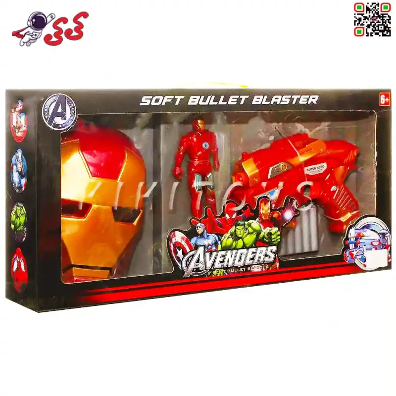 تفنگ ایرونمن تیر اسفنجی شخصیت قهرمانی اسباب بازی Iron Man SB392