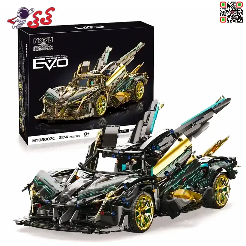 لگو ماشین لامبورگینی جی تی Lamborghini Gt مشکی طلایی برند مویو MOYU 88007C