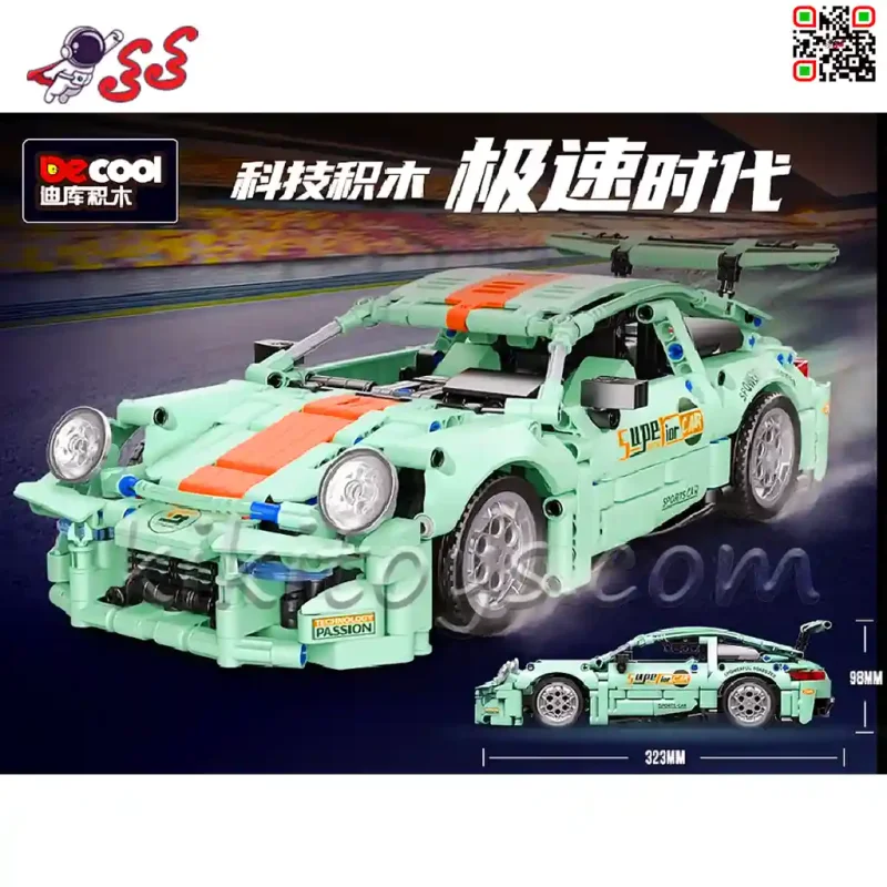 لگو ماشین پورشه 911 Porsche سری تکنیک برند دکول Decool 33017