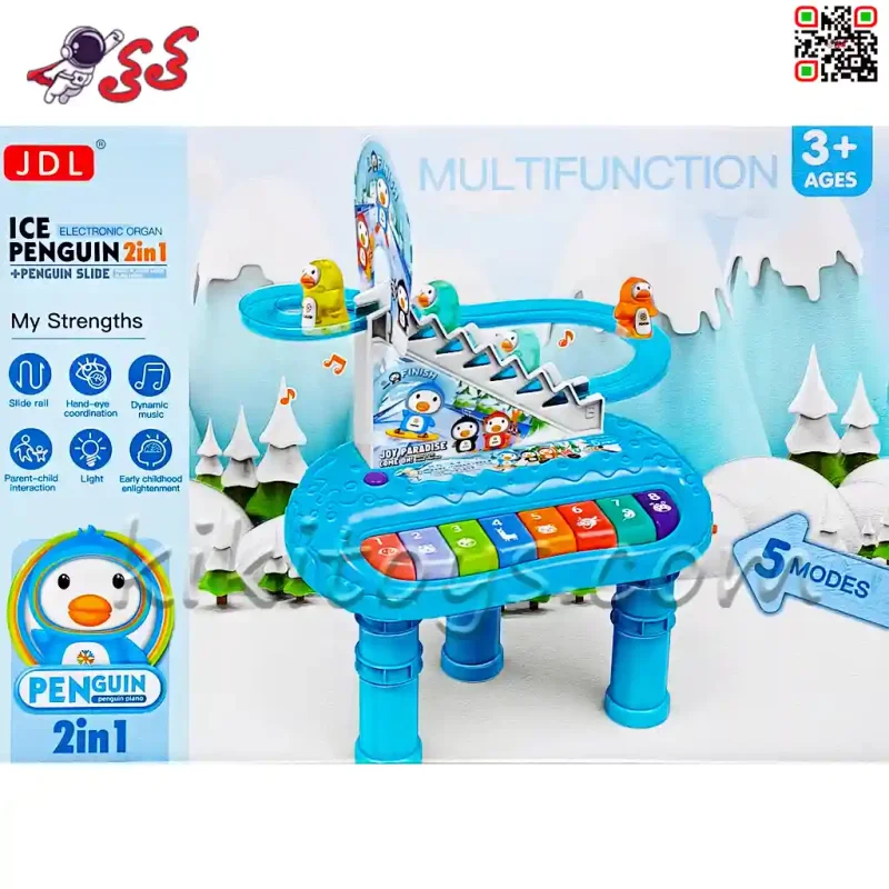 پیانو اسباب بازی موزیکال پایه دار با پله پنگوئن ICE PENGUIN ORGAN 5583