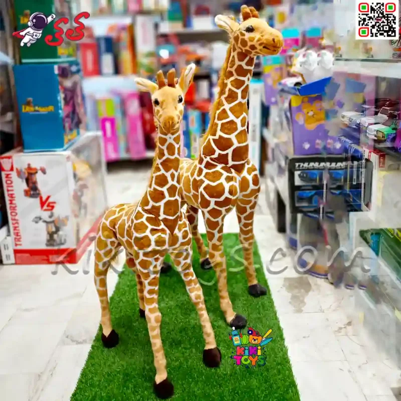 عروسک زرافه طبیعی اورجینال مفصلی اسباب بازی 3 سایز