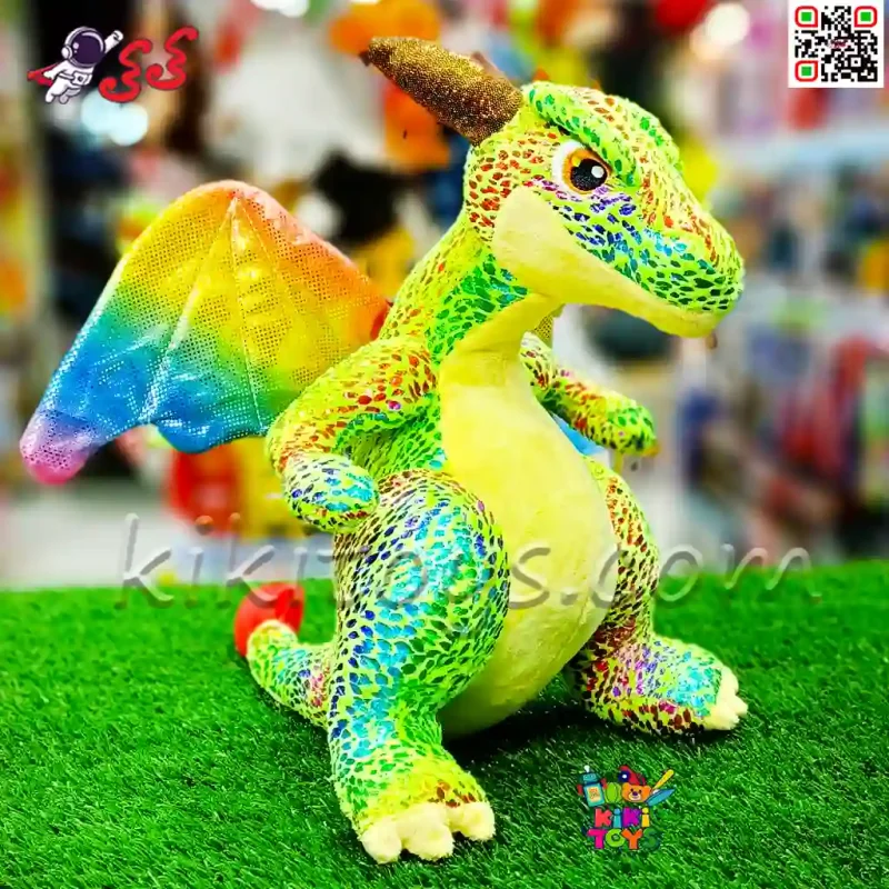 عروسک اژدها بالدار رنگی پولیشی اورجینال اسباب بازی