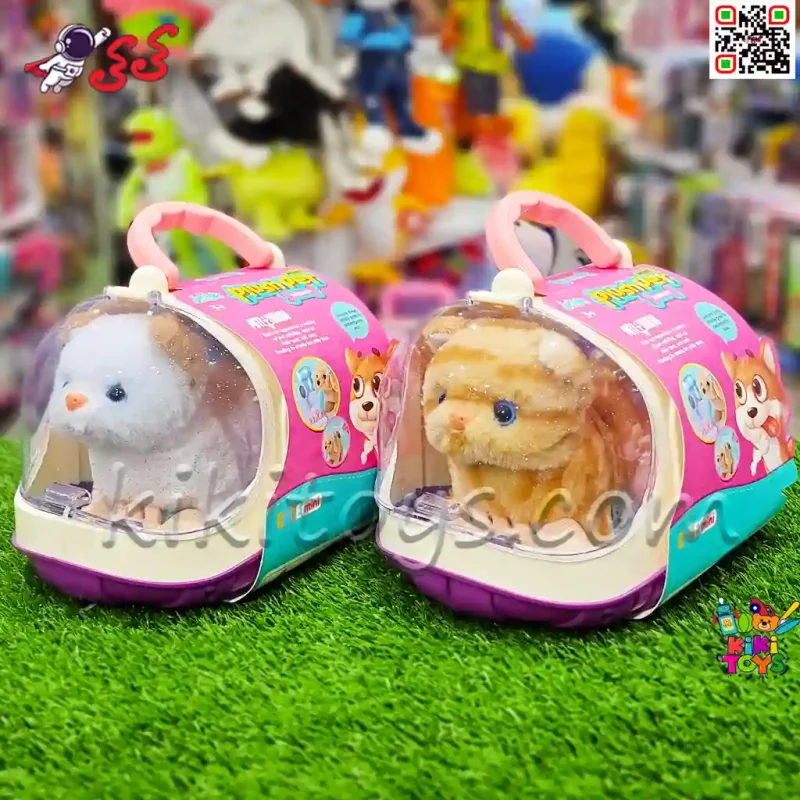 گربه رباتی اسباب بازی راهرو با خانه همراه و قابل حمل PLUSH PET MC1044