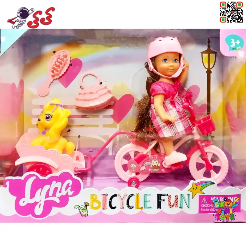 اسباب بازی دوچرخه باربی با حیوانات BICYCLE FUN 4606
