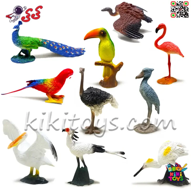 پرندگان اسباب بازی ست فیگور حیوانات 10 عددی BIRDS ANIMALS Q907