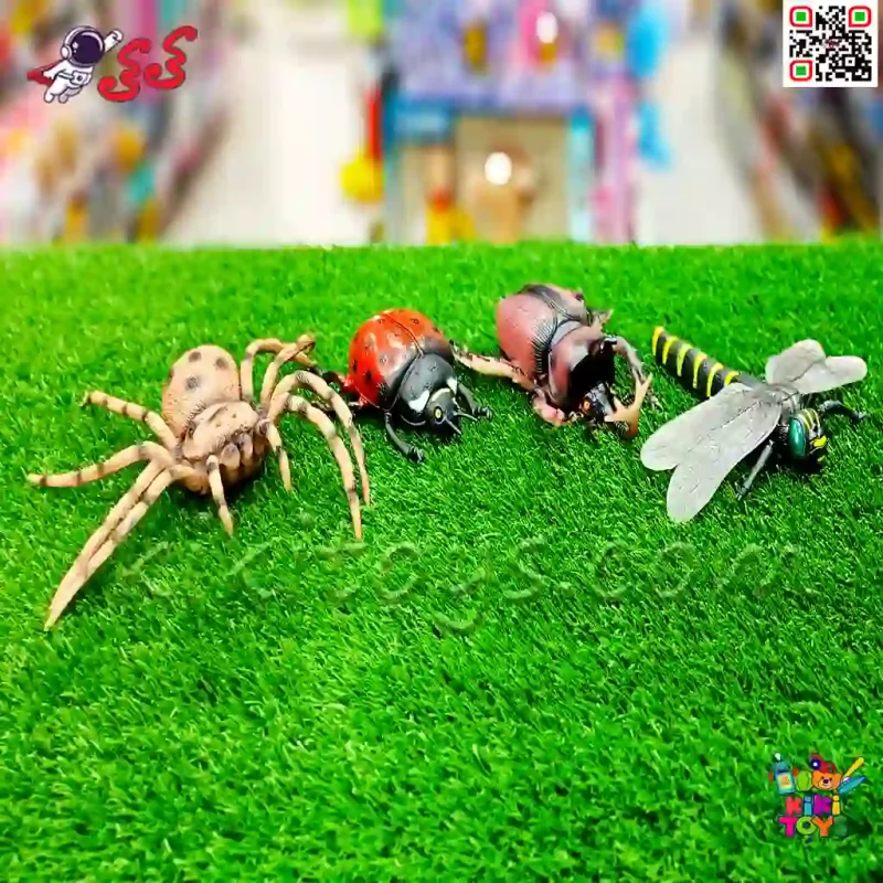 فیگور حیوانات و خزندگان و حشرات اسباب بازی بزرگ 4 عددی ANIMAL MODEL 2852