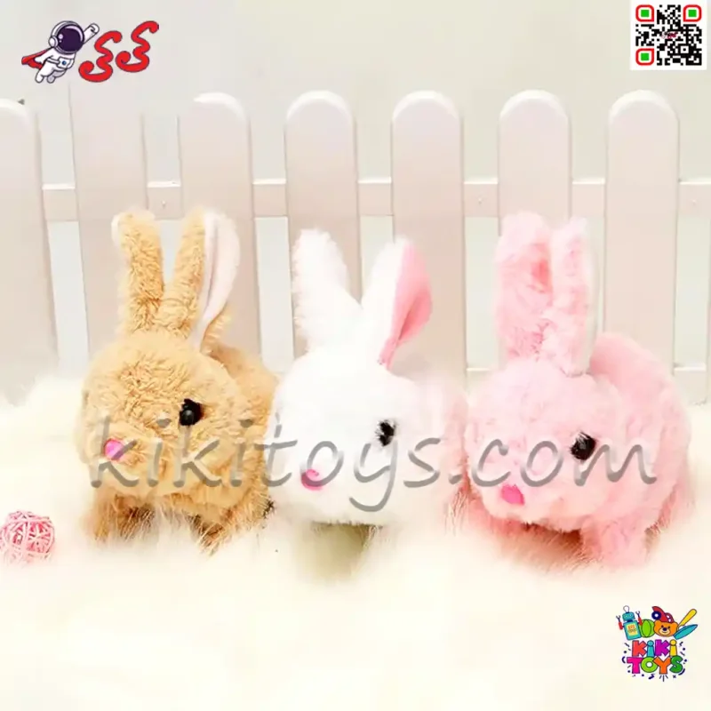 خرگوش رباتی اسباب بازی راهرو با خانه همراه و قابل حمل PLUSH PET MC1061