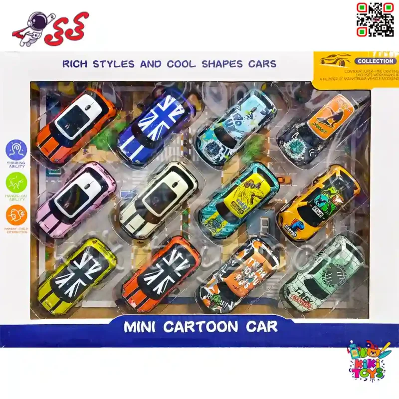 ماشین فلزی مینی ماینر 12 عددی اسباب بازی MINI CARS 6626