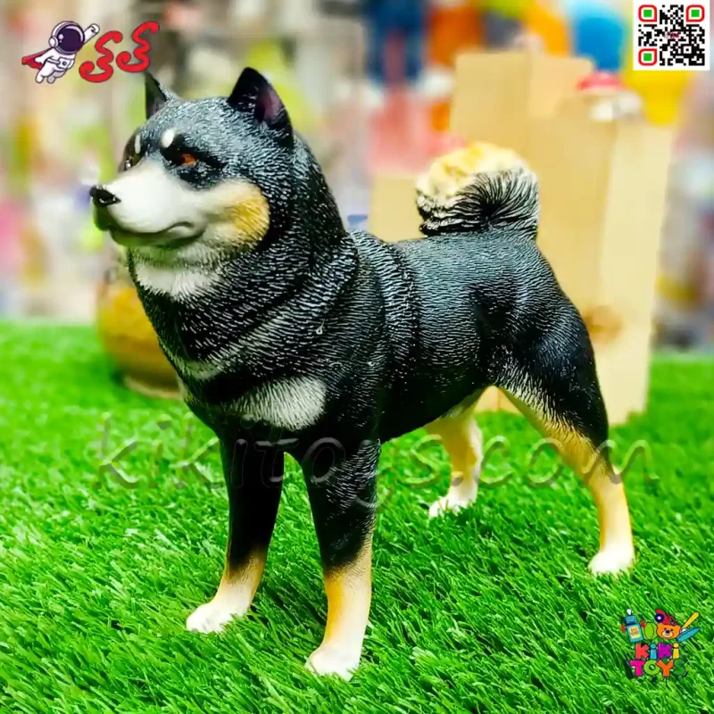 فیگور حیوانات ماکت سگ شیبا اینو اسباب بازی مشکی 1060 Shiba Inu